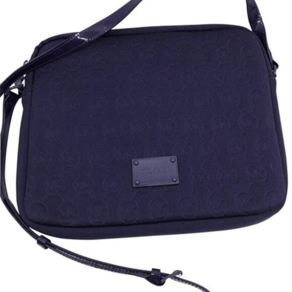 Michael Kors Handbags - Michael Kors Dark Purple Scuba Tote Bag Over Logo